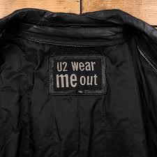 Vintage U2 Wear Me Out Leather Jacket XL 90s Flight A-2 ...
