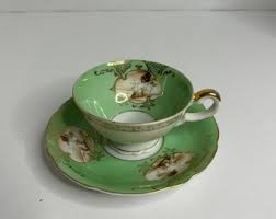 Vintage Green and Gold Made in Occupied Japan Teacup and ...