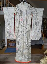 Vintage Embroidered/Brocade Silk Japanese Ceremonial Wedding Uchikake Kimono | eBay