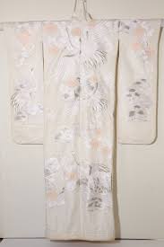 Vintage Kimono Collectable Japanese White Silk Ceremonial Wedding Dress at 1stDibs | white wedding kimono, vintage wedding kimono, japanese bridal kimono