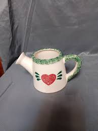 Vintage Hermitage Pottery Ceramic Pottery Watering Pitcher Spongeware Planter | eBay