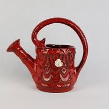 Vintage UBELACKER (Ü-KERAMIK) Red Watering Can 302-17 West German Pottery 1970s - Etsy