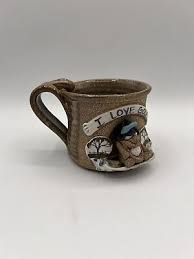 Stirling Earth Works Handmade Pottery Mug - “I Love Golf” | eBay