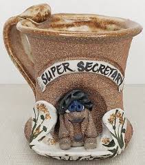 Coffee Cup Mug 3 D Handcrafted Face Super Secretary Clay Ugly/Funny | eBay
