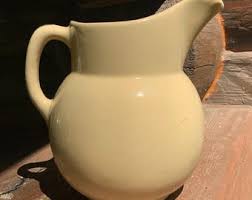 Vintage Watt Pottery Apple Pitcher - Ice Lipped - Country ...