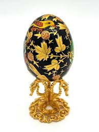 Antique Hand Made Papier Mache Kashmir India Lacquer Egg ...