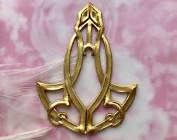 BRASS Art Deco Stamping ~ Pendant Jewelry Ornament Findings ...