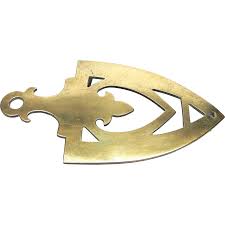 Antique 19th century English Brass Rustic Trivet. For Sale ...