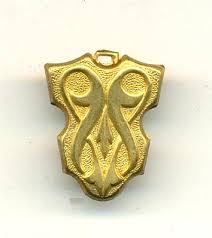 20x16mm Stamped Brass Art Nouveau Charms-0769-85