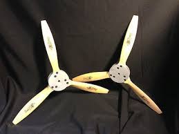 2X Zinger 20X10 3 Blade Wood Propeller Display Model Airplane three Blade Props | #408395626