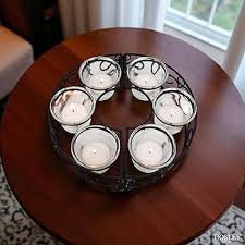Amazon.com: Hosley Patio Tealight Holder 8 Inch Diameter with 6 Glass Candle Holders Ideal for Weddings and Citronella Tealights or Aromatherapy and Spa Settings 05 : Home & Kitchen