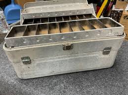 Vintage Folding 4 Tray Aluminum Tackle Box | eBay