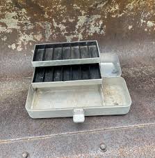 Vintage Aluminum Tackle Box, Metal Tool Box, Fishing Box ...