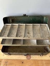 Vintage Tackle Box | Folding Tray - Etsy