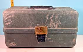 🔥Vintage Sears Plastic Fishing Tackle Box 2 Tier Tray LURE ...