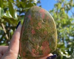 Unakite Power Stone, Unakite Palm Stone - Etsy