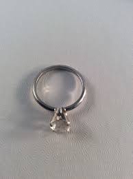 Signed Uncas Ring Solitaire Silver Tone Size 7 Box A | eBay