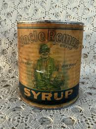 Vintage Uncle Remus Brand Syrup Tin Can 9Lb 1920's | eBay