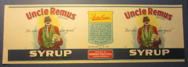 Original Old Vintage 1920's - UNCLE REMUS - Georgia SYRUP LABEL