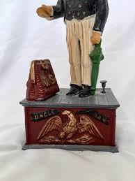 Vintage Cast Iron Uncle Sam Bank - Etsy