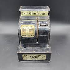 Uncle Sam's Metal Cash Register Bank, Vintage 1950s - Black ...