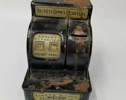 Vintage Uncle Sam's 3 Coin Register Bank 1940s WWII Model ...