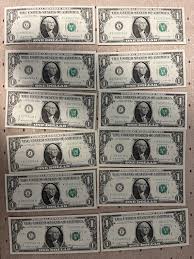 1969 One Dollar Bill Federal Note District Set A-l All 12 ...