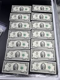 14 Consecutive 2003 Two Dollar FRN Federal Reserve Notes CH ...