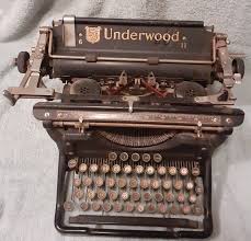 Number 6 Underwood Typewriter with an 11 inch carriage ...