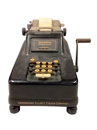 Lot - Vintage Underwood Sundstrand Adding Machine