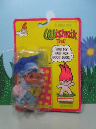 1991 BABY - 3" GOOD LUCK WISHNIK UNEEDA Troll Doll - NEW ON ...