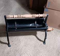 Newspaper Log Roller Cast Iron Frame Fireplace Tool Wood ...