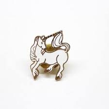 White Unicorn Pin Fantasy Beautiful Lapel Enamel Collectible | eBay