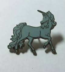 Vintage 1970s UNICORN Silver Plated Cloisonné Enamel Lapel Pin NEW | eBay