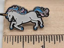 Unicorn Lapel Tack Pin White with Pink and Blue Hair | eBay
