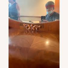 Antique 1930s Art Deco WaterFall Inlay Vanity - AptDeco