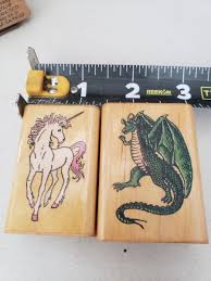 Commotion 1983 Unicorn #140 & 1993 Dragon 2 #645 rubber ...