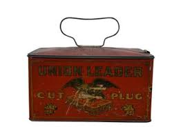 Antique Union Leader Cut Plug Tobacco Chew Smoking Tin Box Empty 8" - Etsy