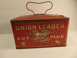 vintage Union Leader Cut Plug tobacco tin with handle | eBay