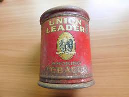UNION LEADER TOBACCO ROUND VINTAGE TIN WITH LID | eBay