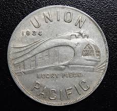 VINTAGE Union Pacific 1934 LUCKY PIECE Commemorative Coin ...