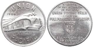 Union Pacific Railroad Aluminum Tokens - Tokens and Medals
