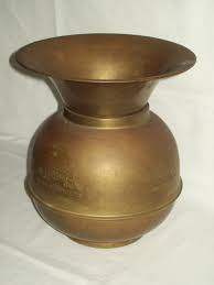 Vintage Brass Union Pacific R.R. Spittoon ~ Embossed Pattern ...