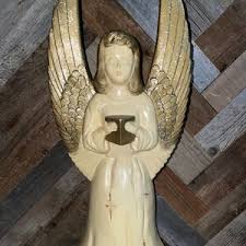 Vintage Mid Century Empire Blow Mold Hard Plastic Creme Angel Christmas Decor - Etsy