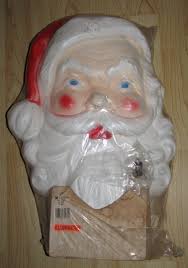 VINTAGE Christmas SANTA FACE Union 22" Lighted BLOW MOLD New ...