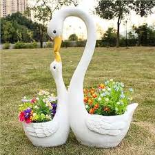 Swan Planter, White Swan Flower Pot, Outdoor ... - Amazon.com