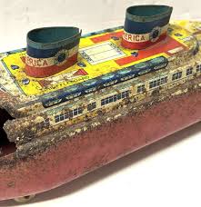 Vintage 1940s Wyandotte Toys S.S. AMERICA Ship Ocean Liner ...