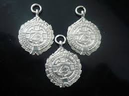 Pocket Watch Fob, Medals, 3, Sterling, Silver, English ...