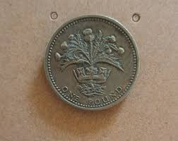 United Kingdom Coin Pin, Crown Scottish Thistle Genuine ...