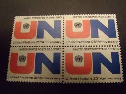 US Postage Stamps 1971 United Nations 25th Anniversary Scott ...